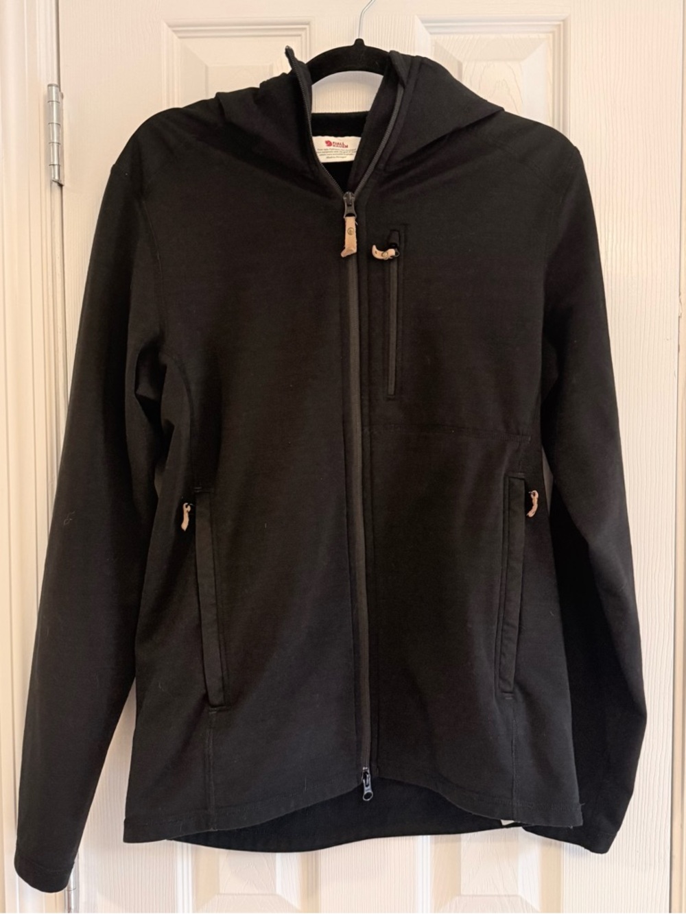 Fjallraven Abisko Trail Fleece Lightweight Hoodie Zip Up Men's Black size Small